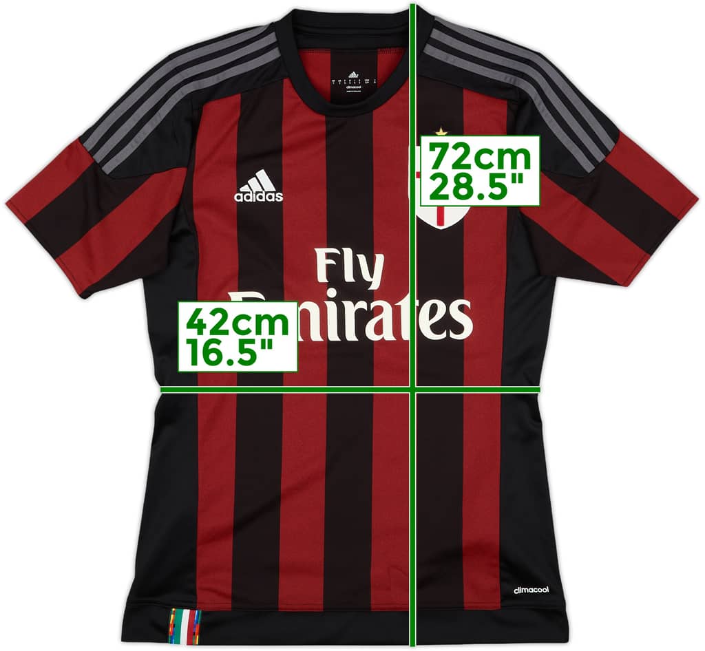 2015-16 AC Milan Home Shirt - 8/10 - (S)