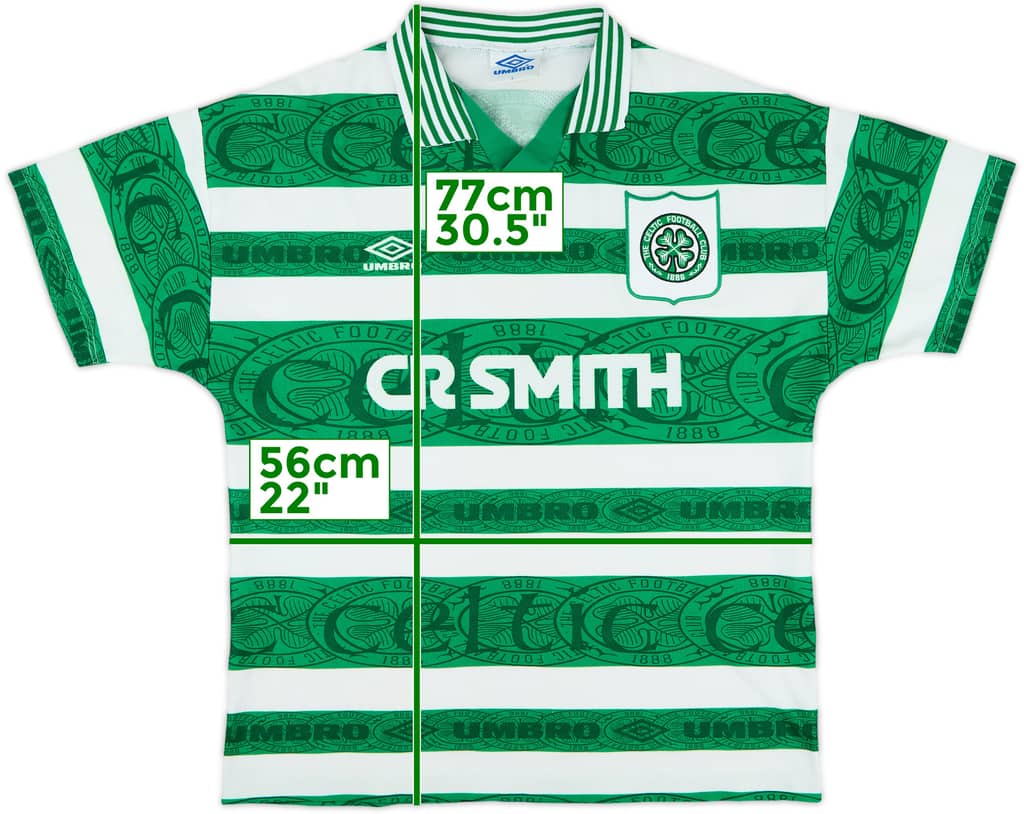 1995-97 Celtic Home Shirt - 8/10 - (L)