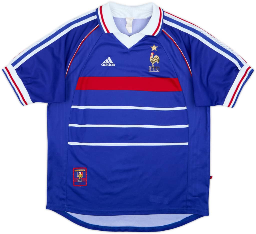 1998-00 France Home Shirt - 8/10 - (L.Boys)