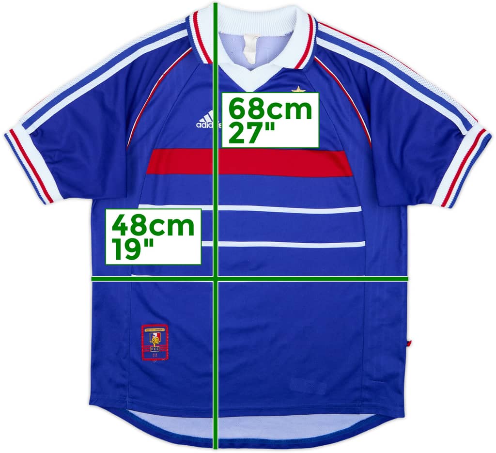 1998-00 France Home Shirt - 8/10 - (L.Boys)