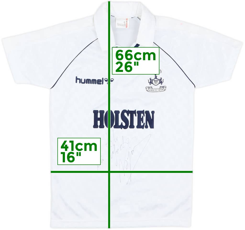 1987-89 Tottenham Signed Home Shirt - 8/10 - (XS)