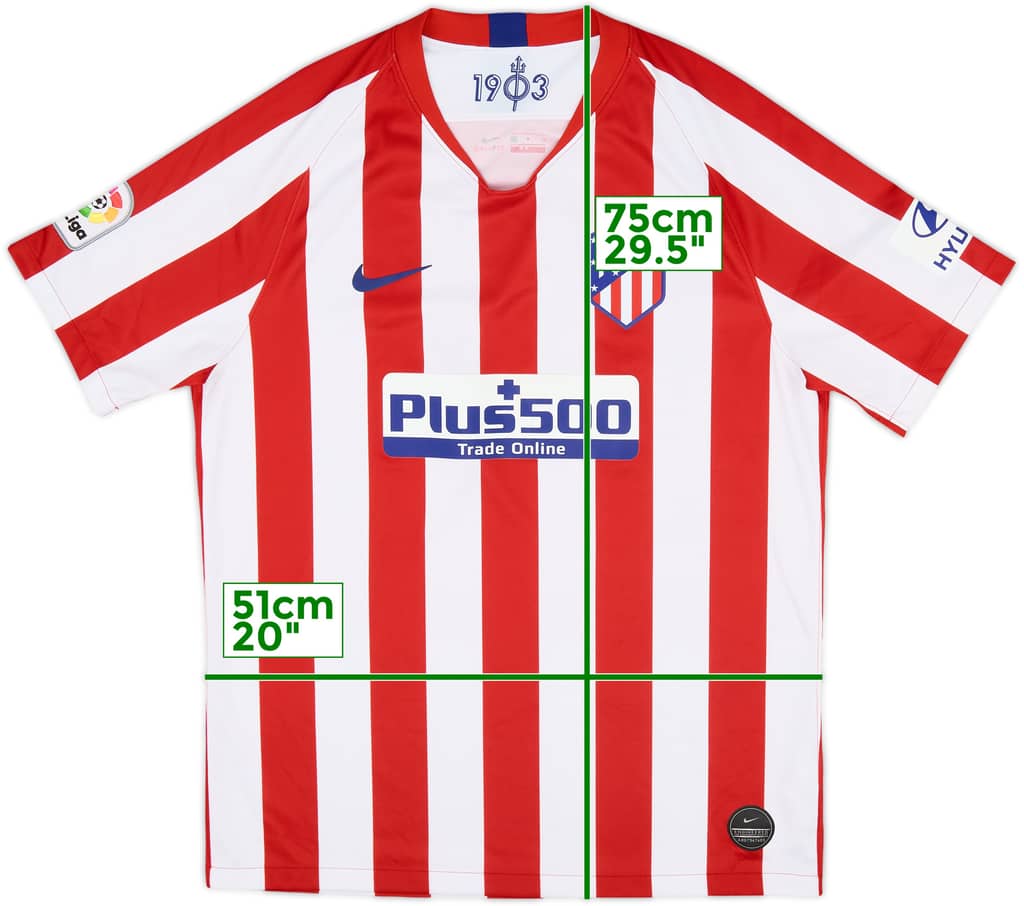 2019-20 Atletico Madrid Home Shirt - 9/10 - (L)