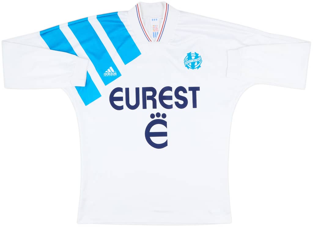 1993-94 Olympique Marseille Home L/S Shirt - 9/10 - (M)