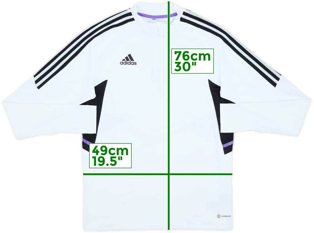 2022-23 Real Madrid adidas 1/4 Zip Sweat Top - 9/10 - (M)