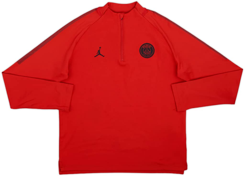 2018-19 Paris Saint-Germain Nike Jordan 1/4 Zip Drill Top - 9/10 - (XL.Boys)