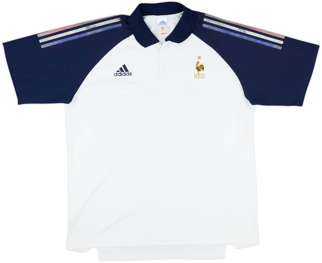2002-03 France adidas 1/4 Zip Polo Shirt - 5/10 - (L/XL)