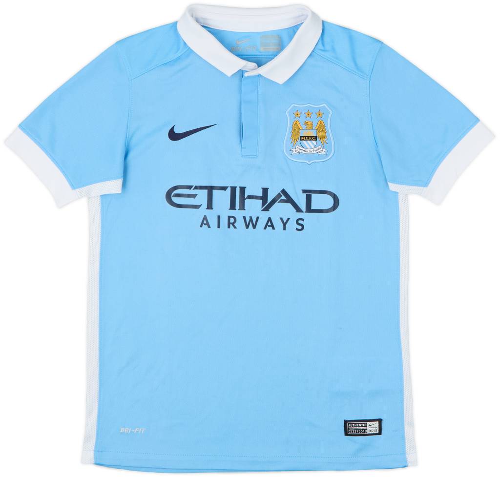 2015-16 Manchester City Home Shirt - 8/10 - (M.Boys)