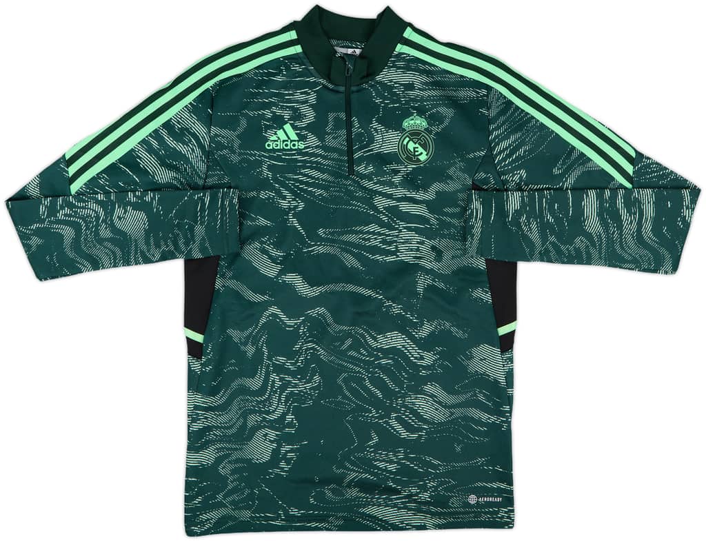 2022-23 Real Madrid adidas European 1/4 Zip Drill Top - 8/10 - (S)