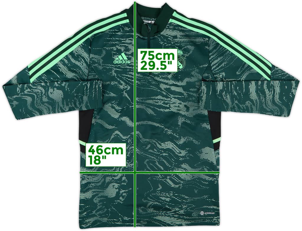2022-23 Real Madrid adidas European 1/4 Zip Drill Top - 8/10 - (S)