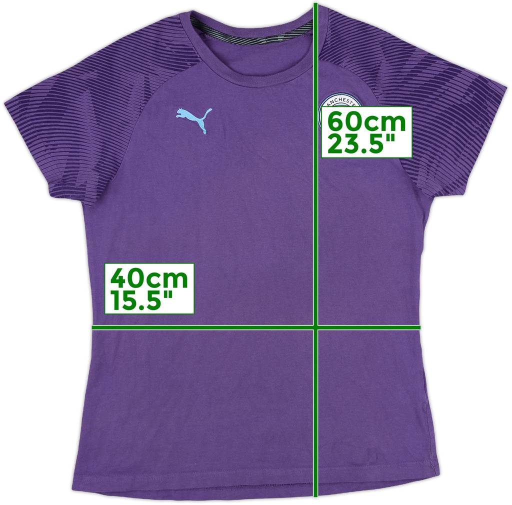 2019-20 Manchester City Puma Cotton Tee - 8/10 - (M.Boys)