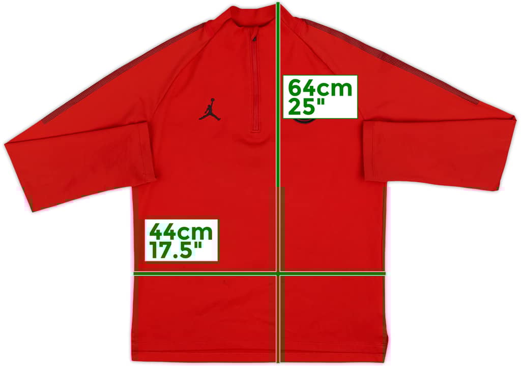 2018-19 Paris Saint-Germain Jordan 1/4 Zip Drill Top - 6/10 - (L.Boys)