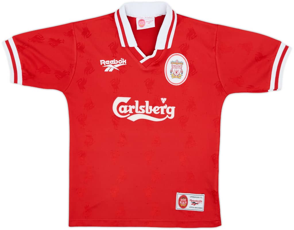 1996-98 Liverpool Home Shirt - 9/10 - (XL.Boys)