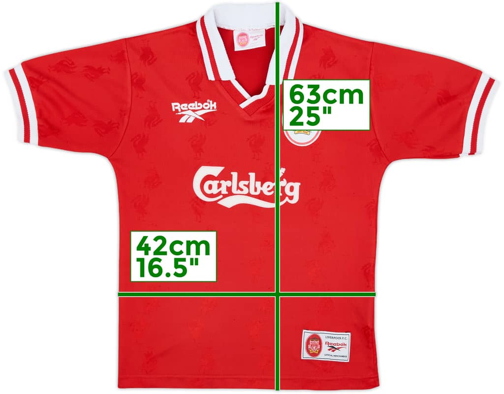 1996-98 Liverpool Home Shirt - 9/10 - (XL.Boys)