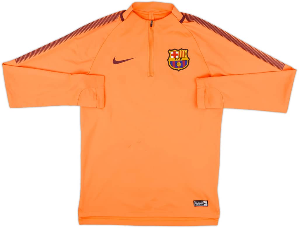 2017-18 Barcelona Nike 1/4 Zip Sweat Top - 8/10 - (S)