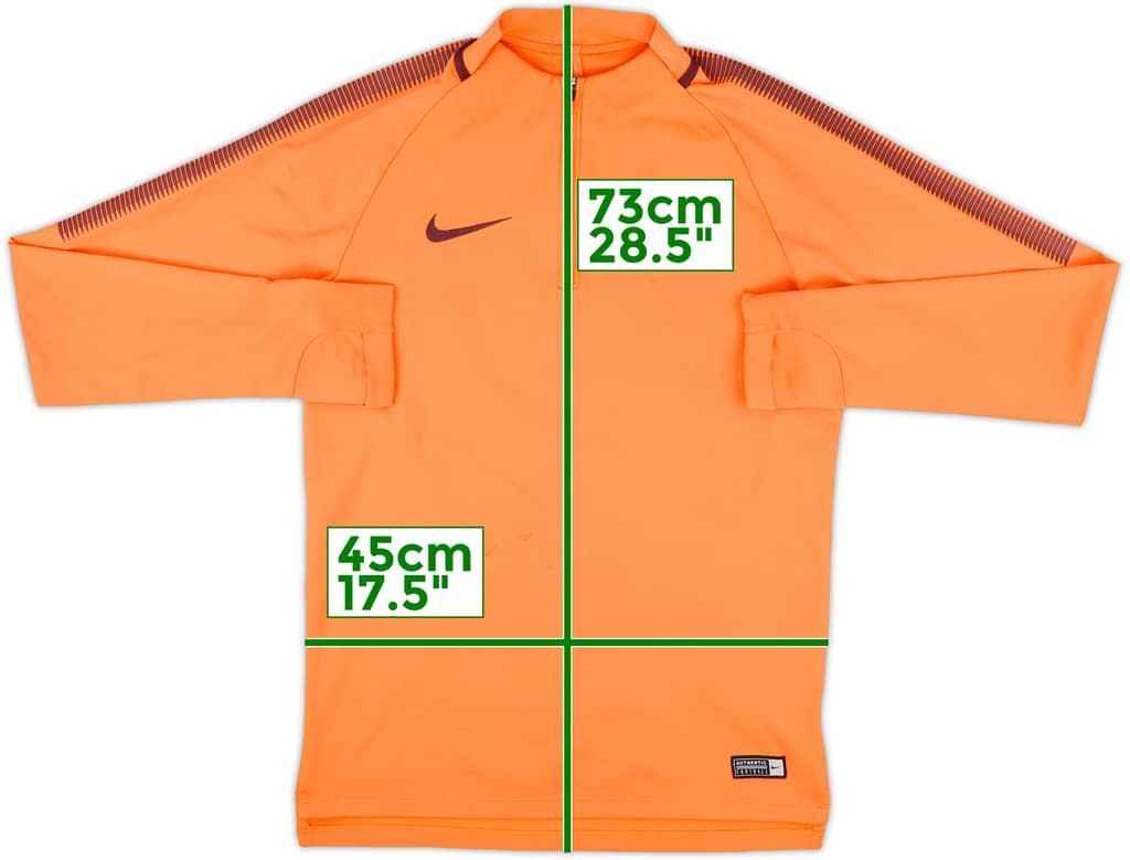 2017-18 Barcelona Nike 1/4 Zip Sweat Top - 8/10 - (S)