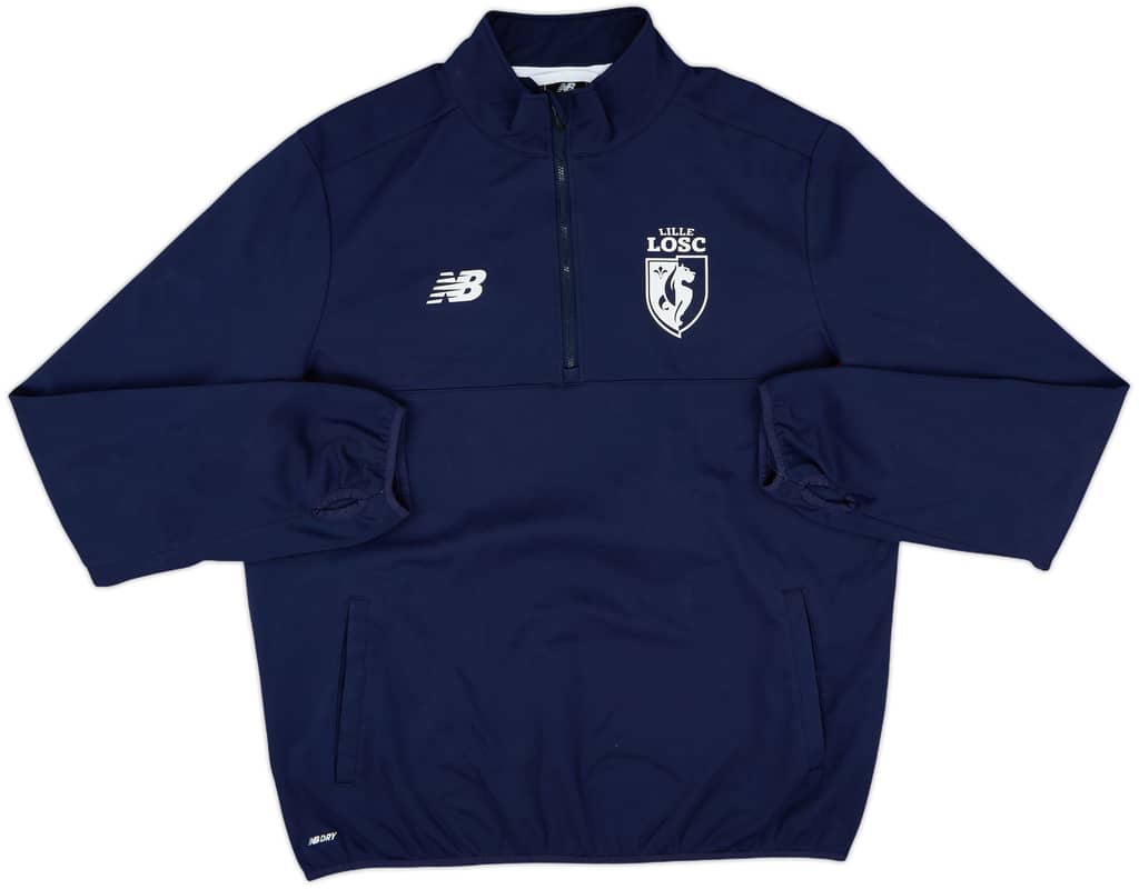 2016-17 Lille New Balance 1/4 Zip Drill Top - 7/10 - (XL)