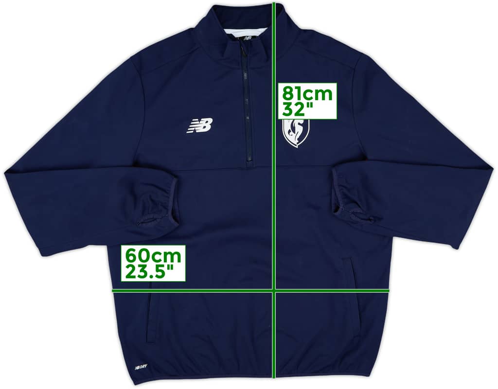 2016-17 Lille New Balance 1/4 Zip Drill Top - 7/10 - (XL)