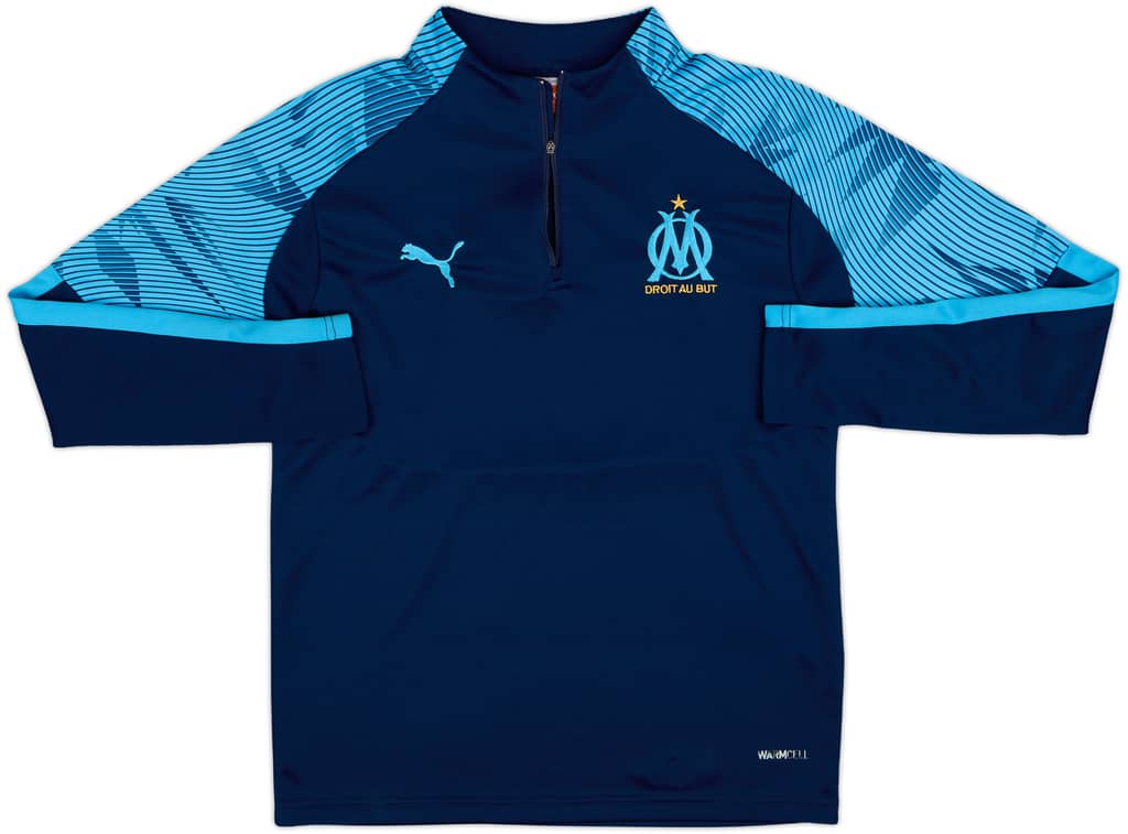 2017-18 Olympique Marseille Puma 1/4 Zip Drill Top - 5/10 - (S)