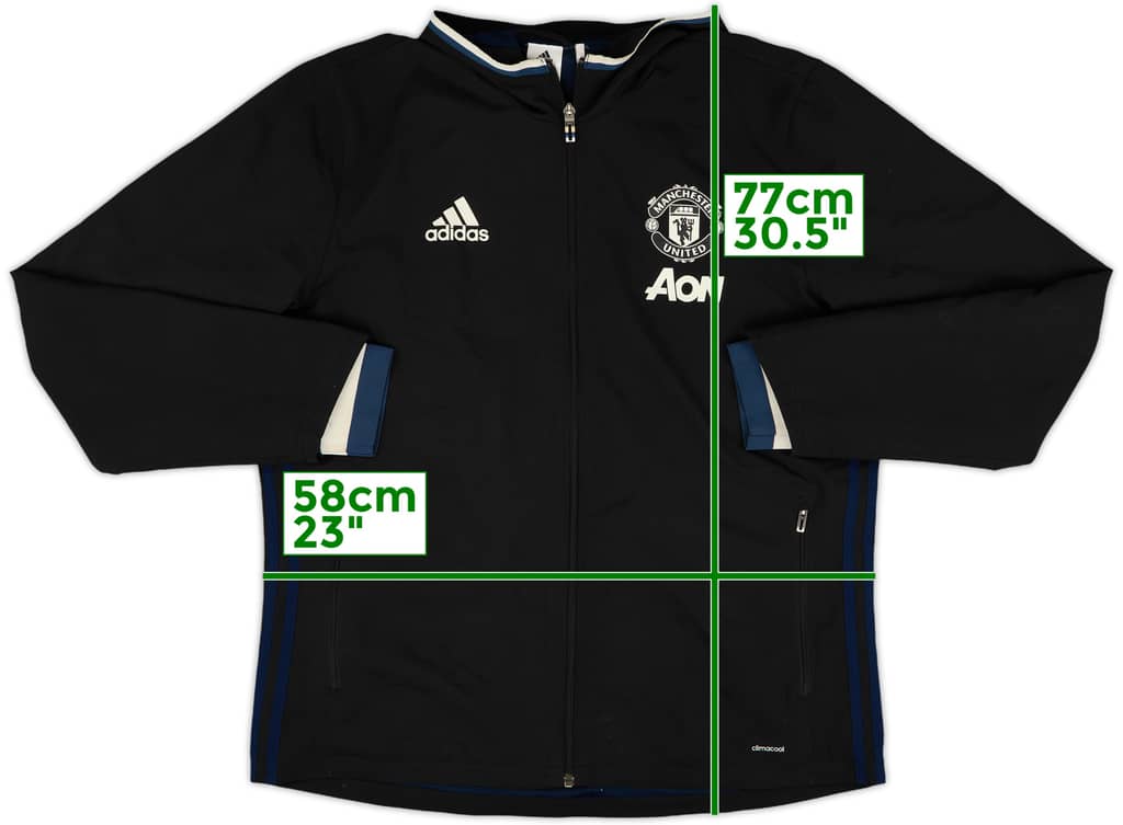 2016-17 Manchester United adidas Hooded Track Jacket - 7/10 - (L)