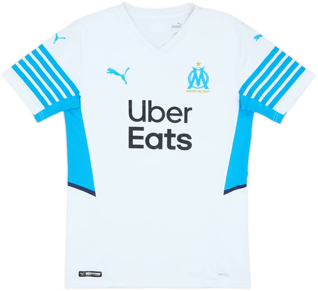 2021-22 Olympic Olympique Marseille Home Shirt - 9/10 - (S)