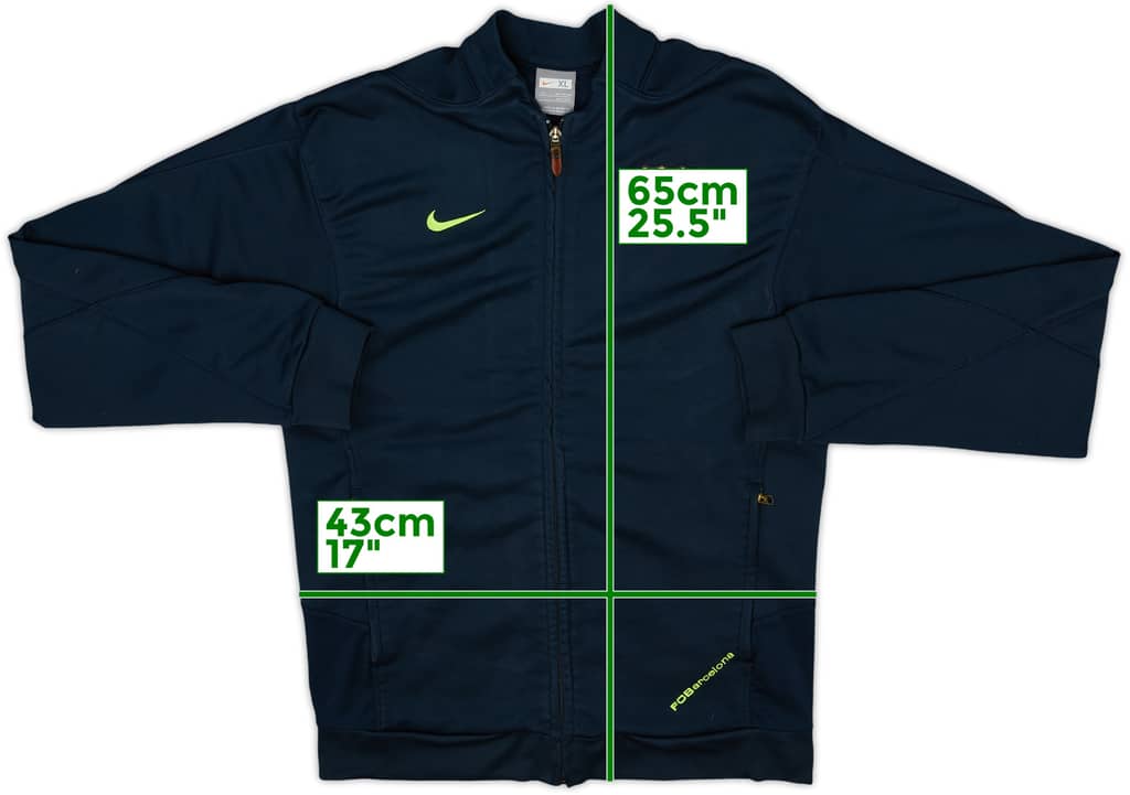 2007-08 Barcelona Nike Track Jacket - 8/10 - (XL.Boys)