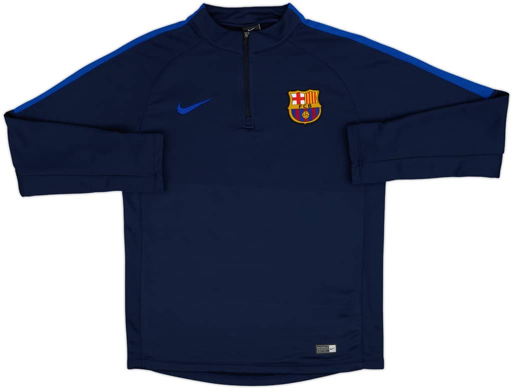 2018-19 Barcelona Nike 1/4 Zip Sweat Top - 7/10 - (L)
