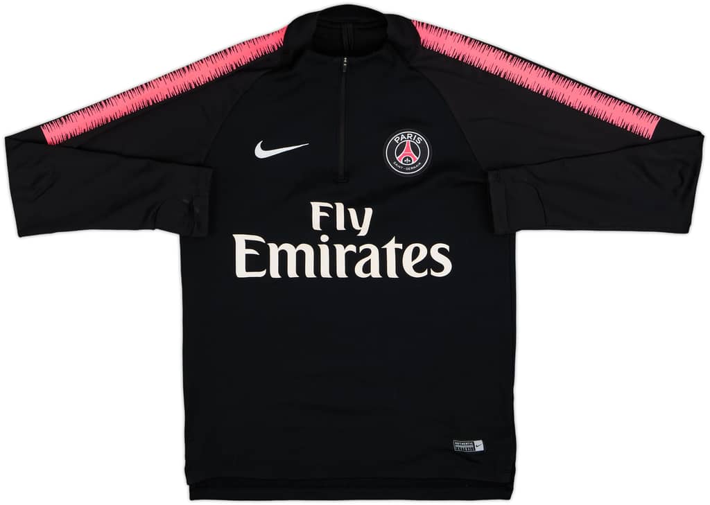 2018-19 Paris Saint-Germain Nike 1/4 Zip Sweat Top - 9/10 - (S)