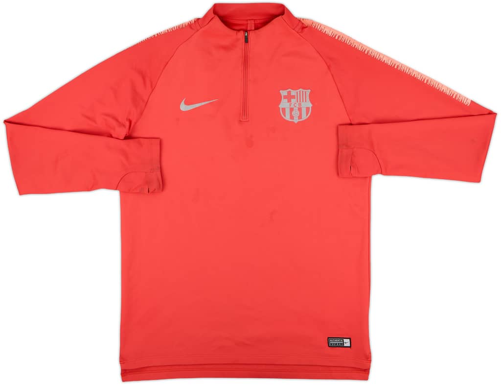 2018-19 Barcelona Nike 1/4 Zip Sweat Top - 7/10 - (M)