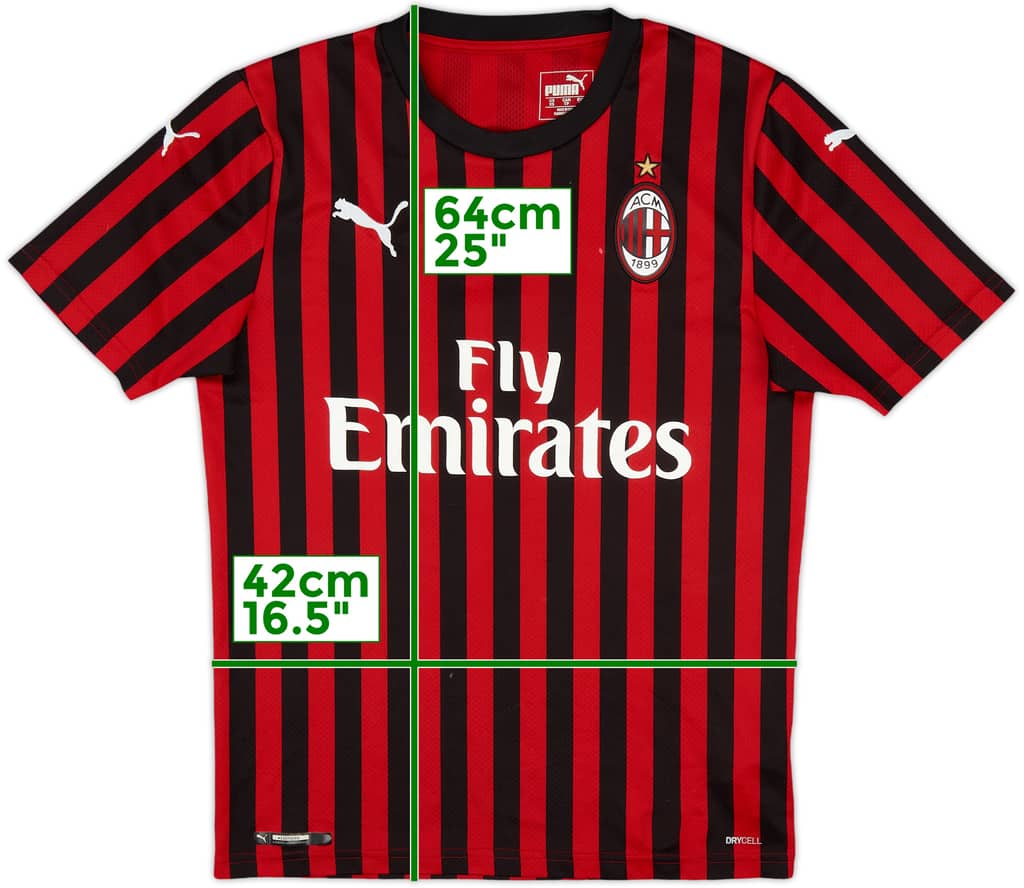 2019-20 AC Milan Home Shirt - 7/10 - (XS)
