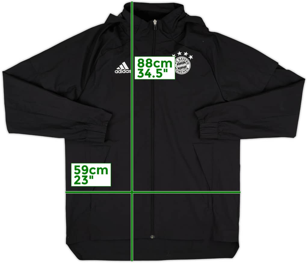 2020-21 Bayern Munich adidas Hooded Rain Jacket - 7/10 - (M)