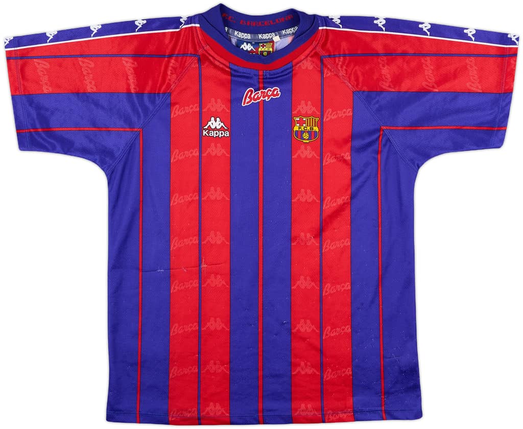 1997-98 Barcelona Home Shirt - 7/10 - (L.Boys)
