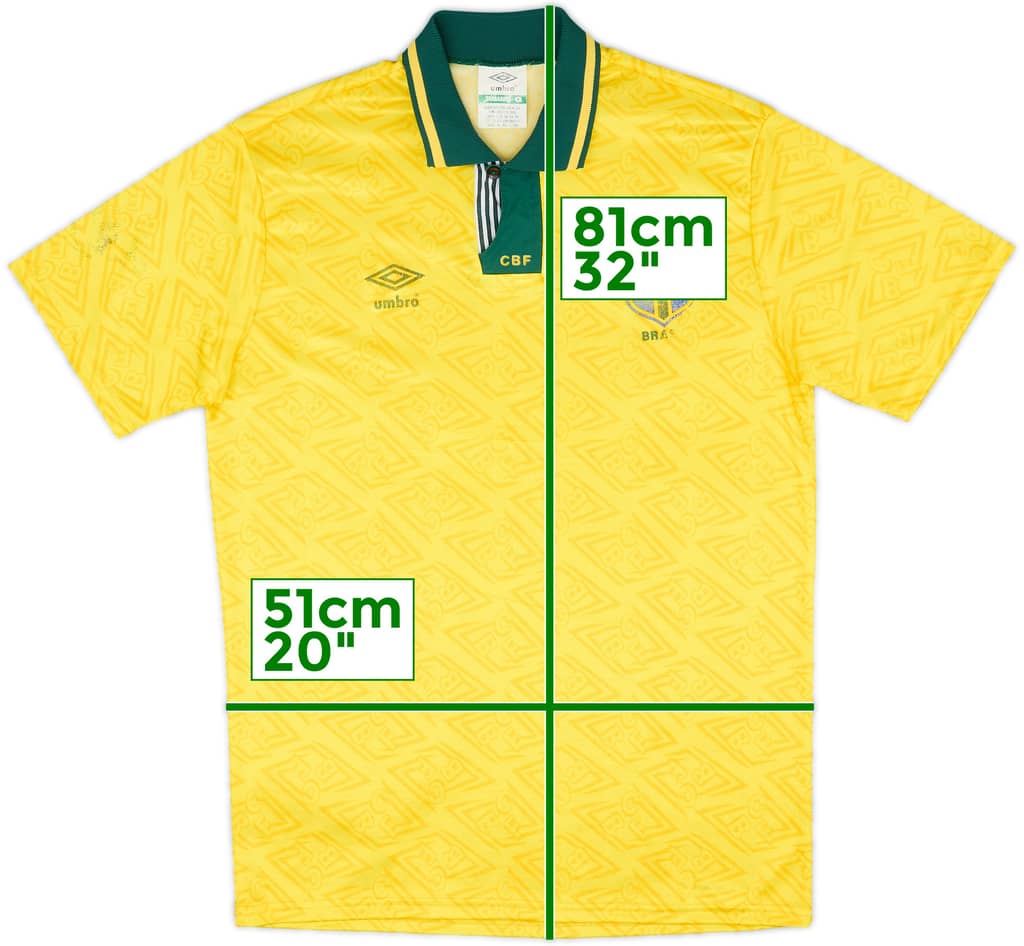 1991-93 Brasil Camiseta Local - 4/10 - (L)