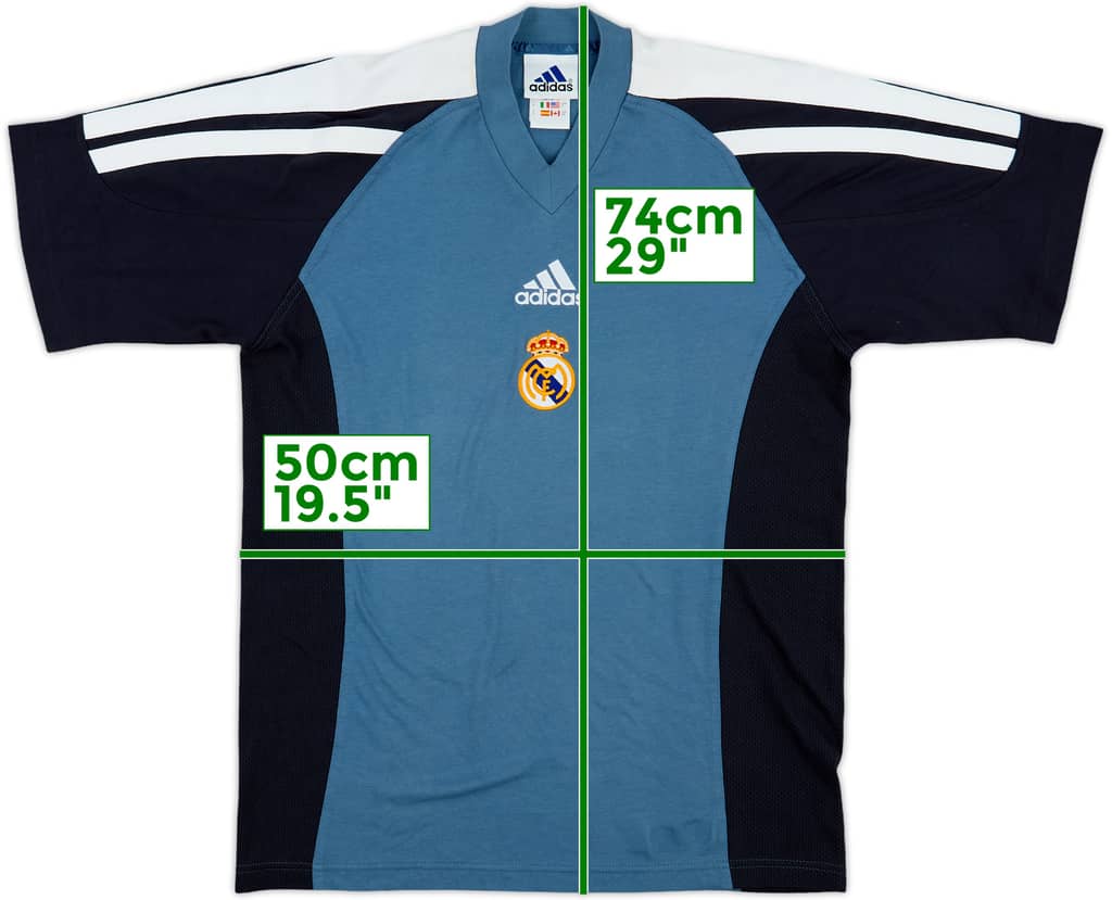 2001-02 Real Madrid adidas Cotton Tee - 9/10 - (S)