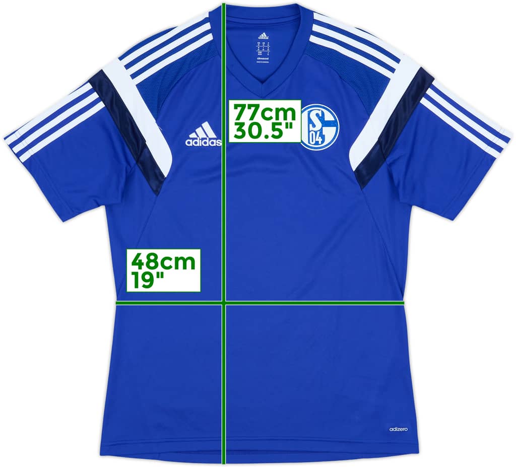 2014-15 Schalke adizero Training Shirt - 7/10 - (M)