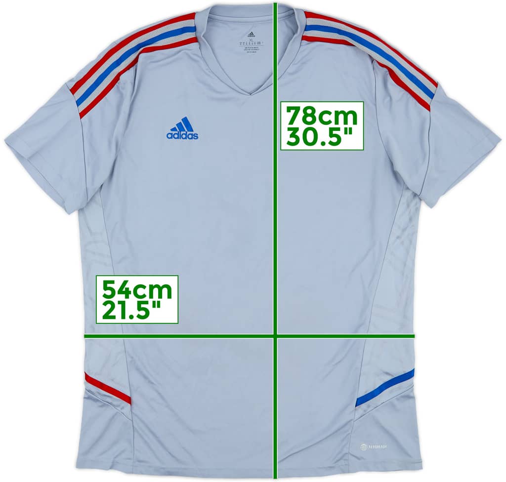 2022-23 Lyon adidas Training Shirt - 8/10 - (XL)