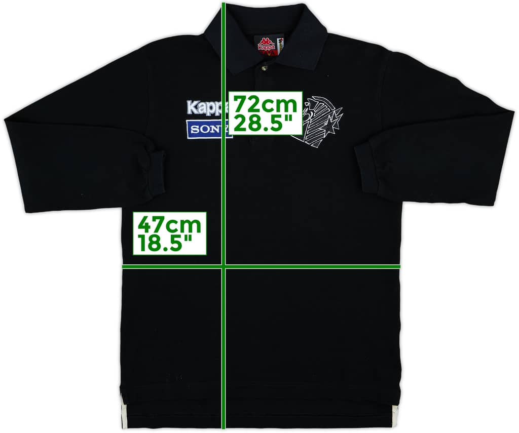 1995-96 Juventus Kappa Polo L/S Shirt - 9/10 - (S)
