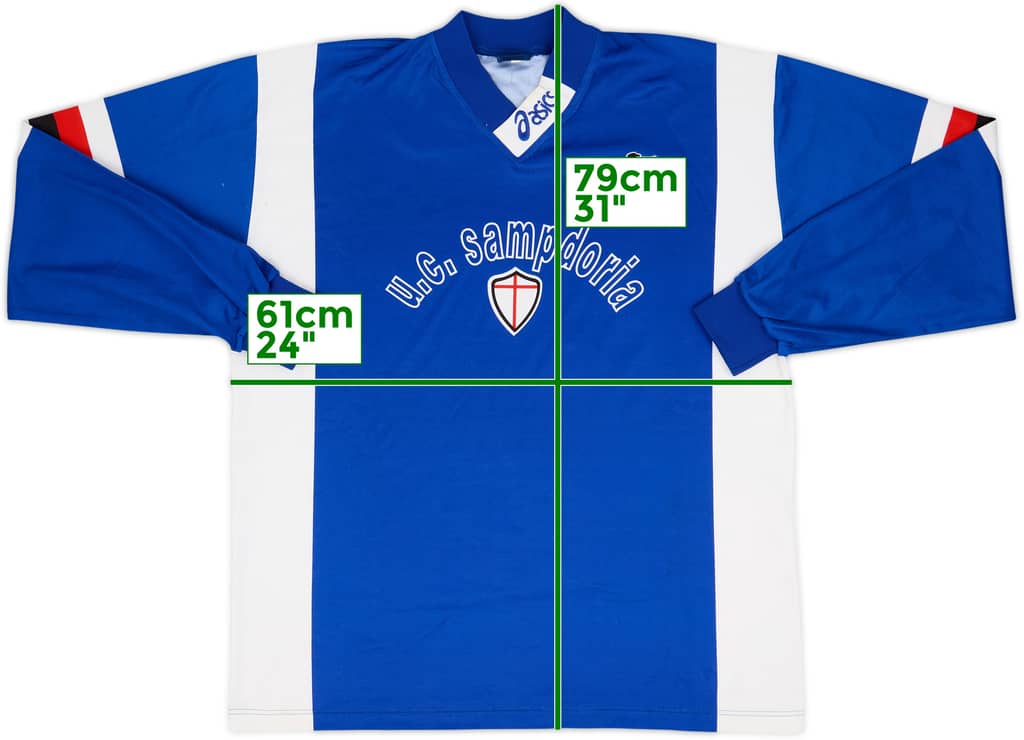 1996-97 Sampdoria Asics Training L/S Shirt - 6/10 - (XXL)