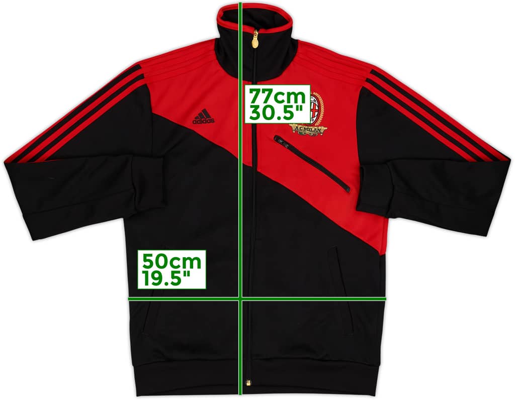 2010-11 AC Milan adidas Track Jacket - 8/10 - (M)