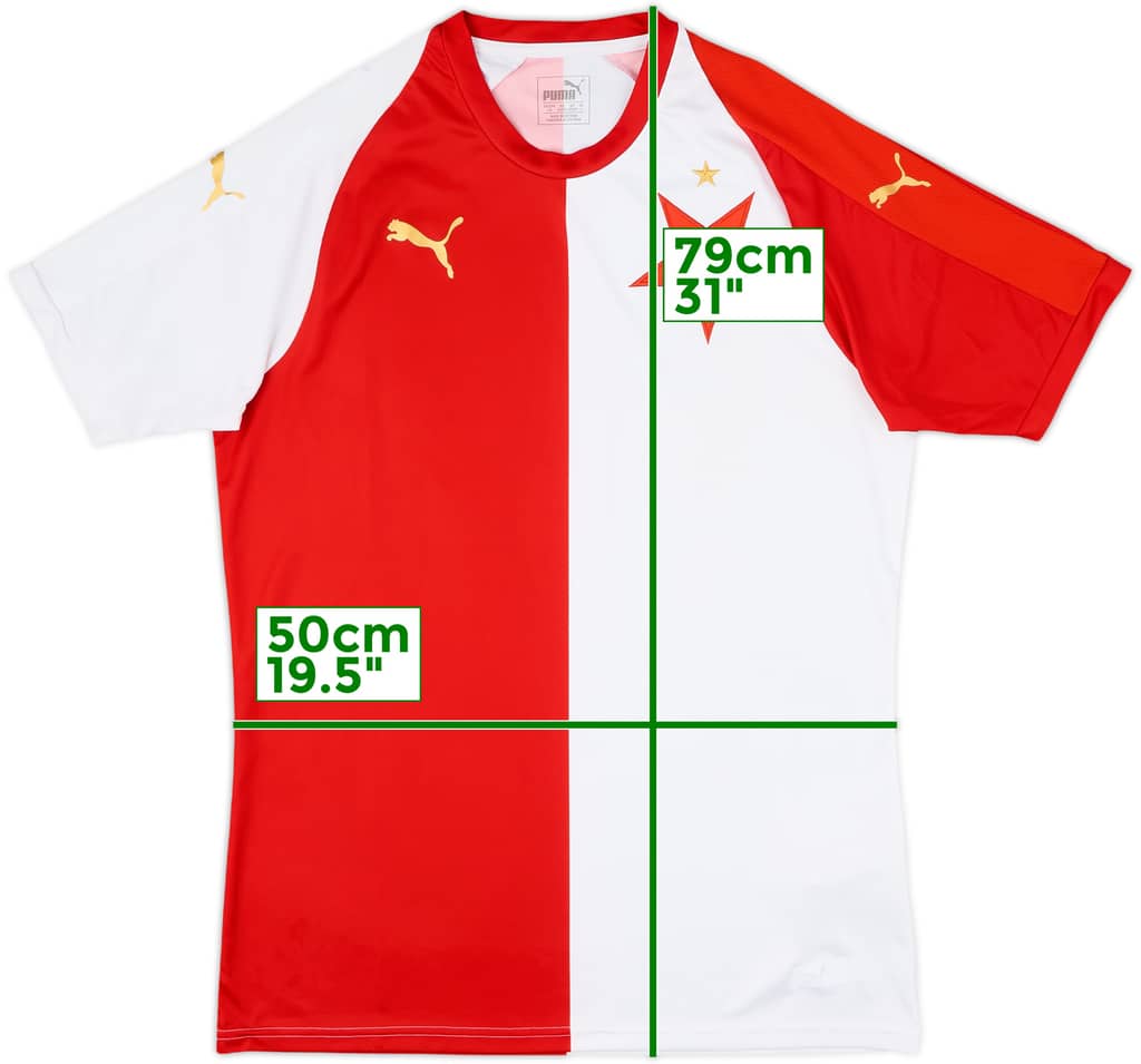 2019-20 Slavia Prague Home Shirt - 9/10 - (L)