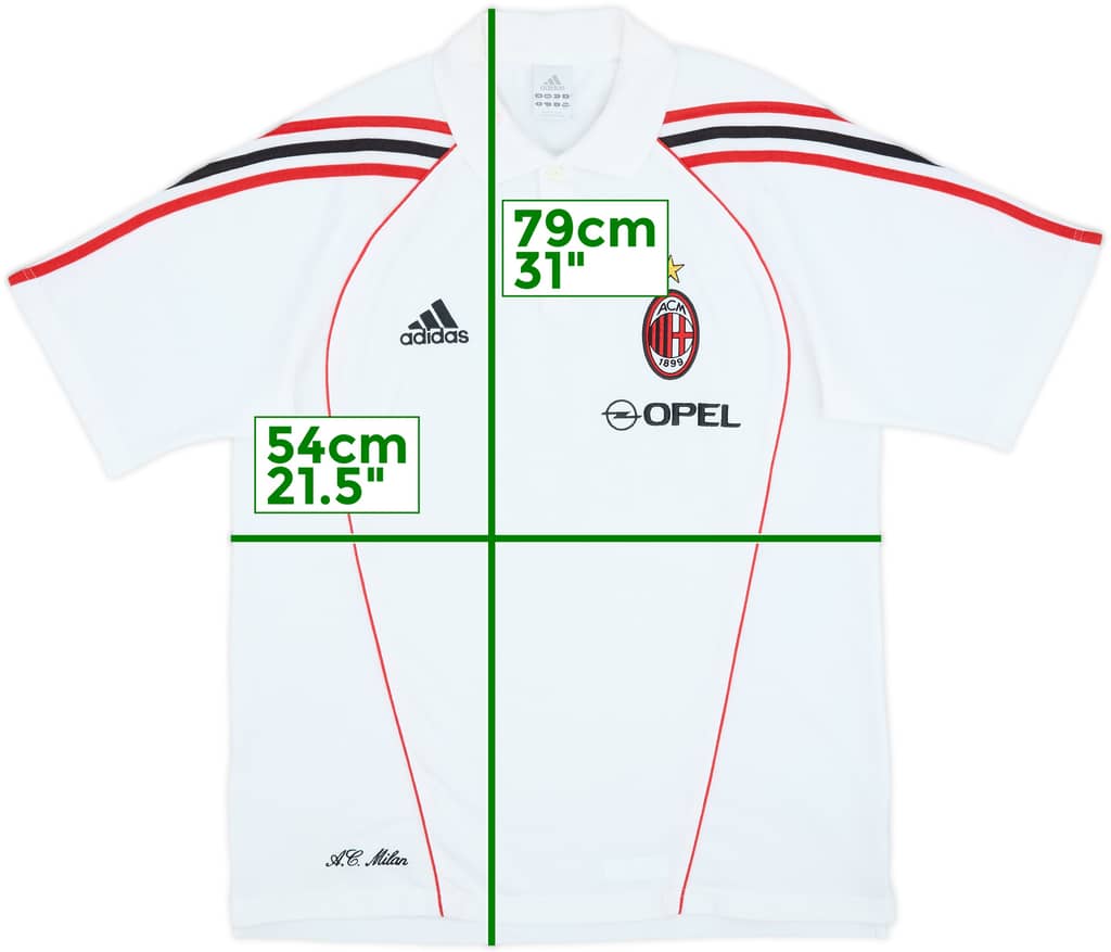 2005-06 AC Milan adidas Polo Shirt - 6/10 - (M/L)