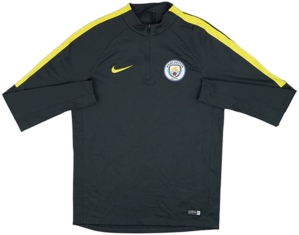 2016-17 Manchester City Nike 1/4 Zip Drill Top - 8/10 - (M)