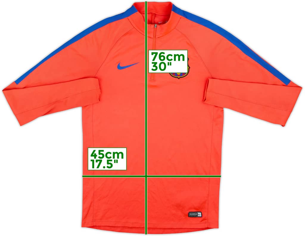 2016-17 Barcelona Nike 1/4 Zip Drill Top - 5/10 - (S)