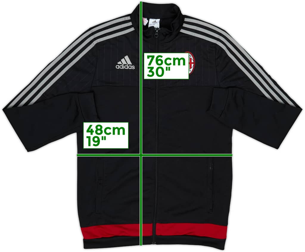 2015-16 AC Milan adidas Track Jacket - 8/10 - (XL.Boys)