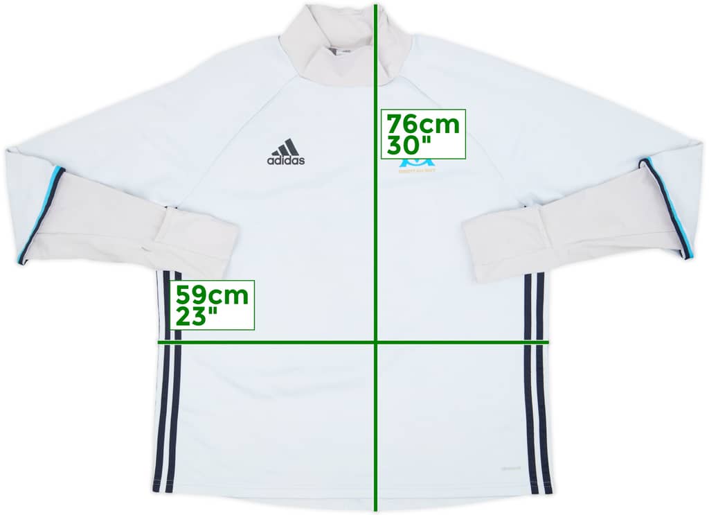 2016-17 Olympique Marseille adidas Drill Top - 5/10 - (XL)