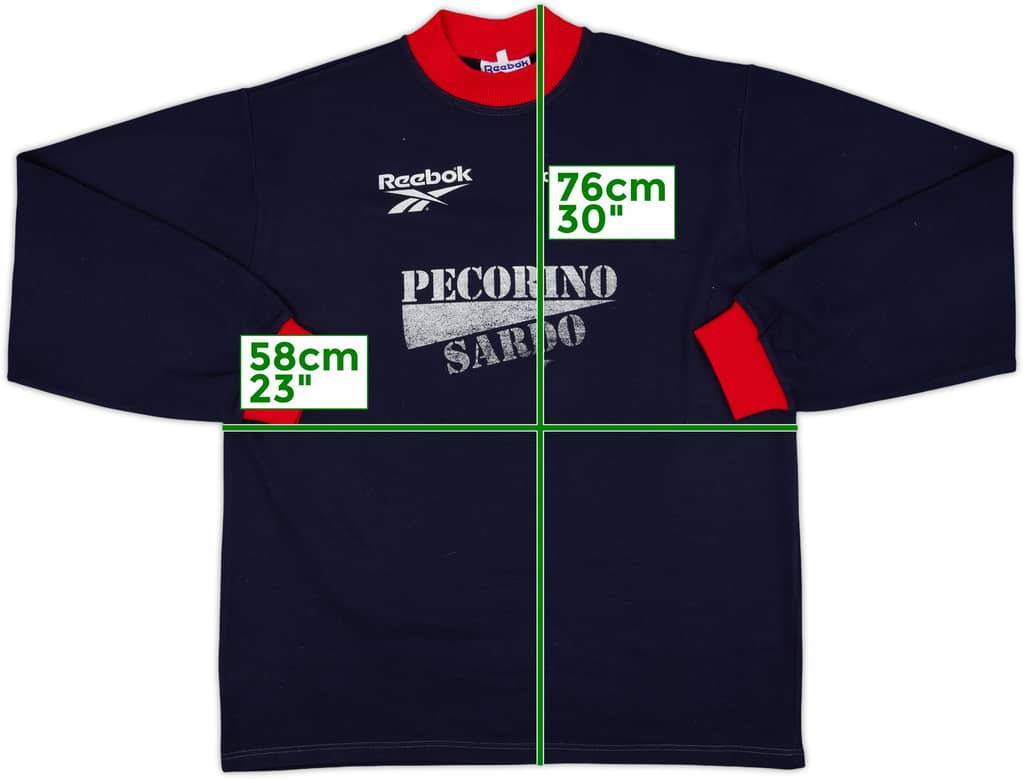 1996-98 Cagliari Reebok Drill Top - 6/10 - (XL)