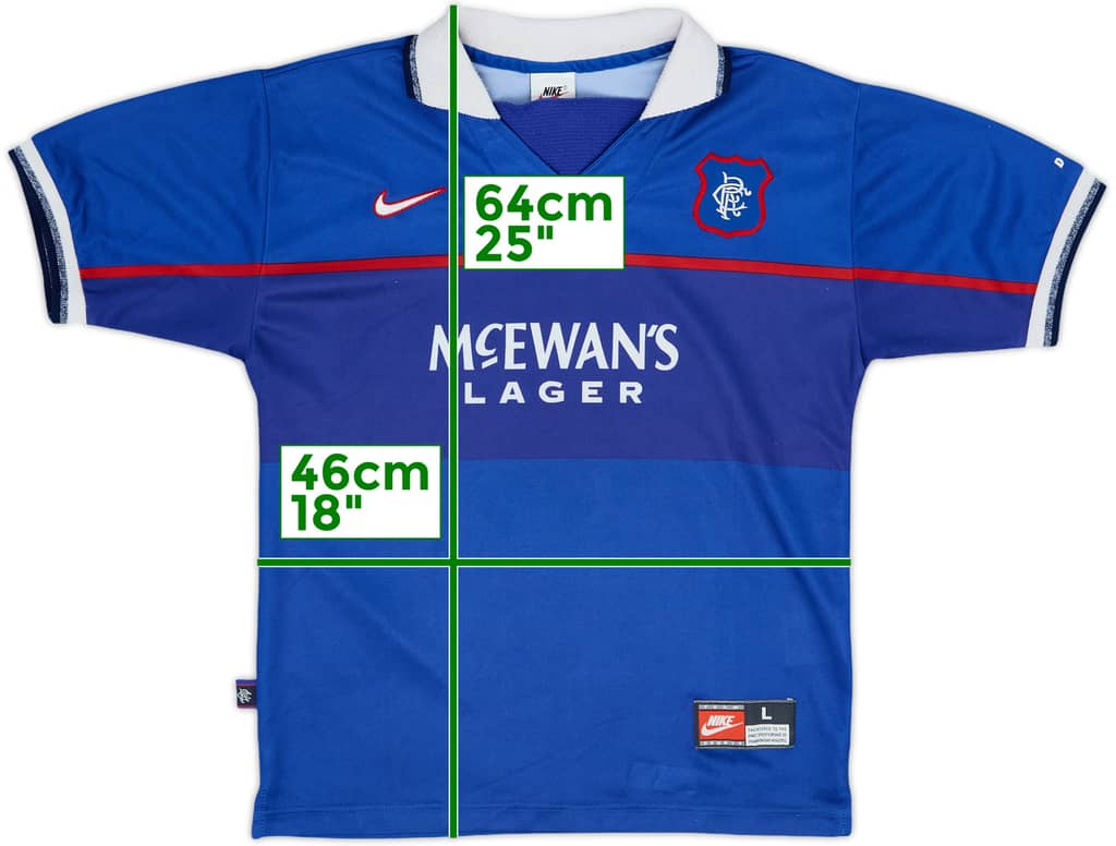 1997-99 Rangers Home Shirt - 8/10 - (L.Boys)