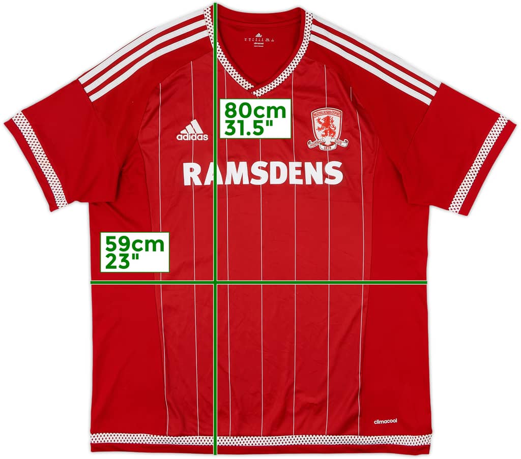 2015-16 Middlesbrough Home Shirt - 5/10 - (XL)