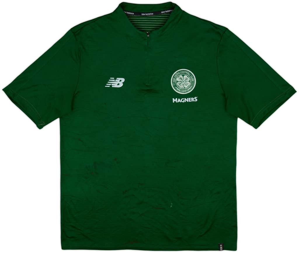 2017-18 Celtic New Balance 1/4 Zip Polo Shirt - 4/10 - (L)