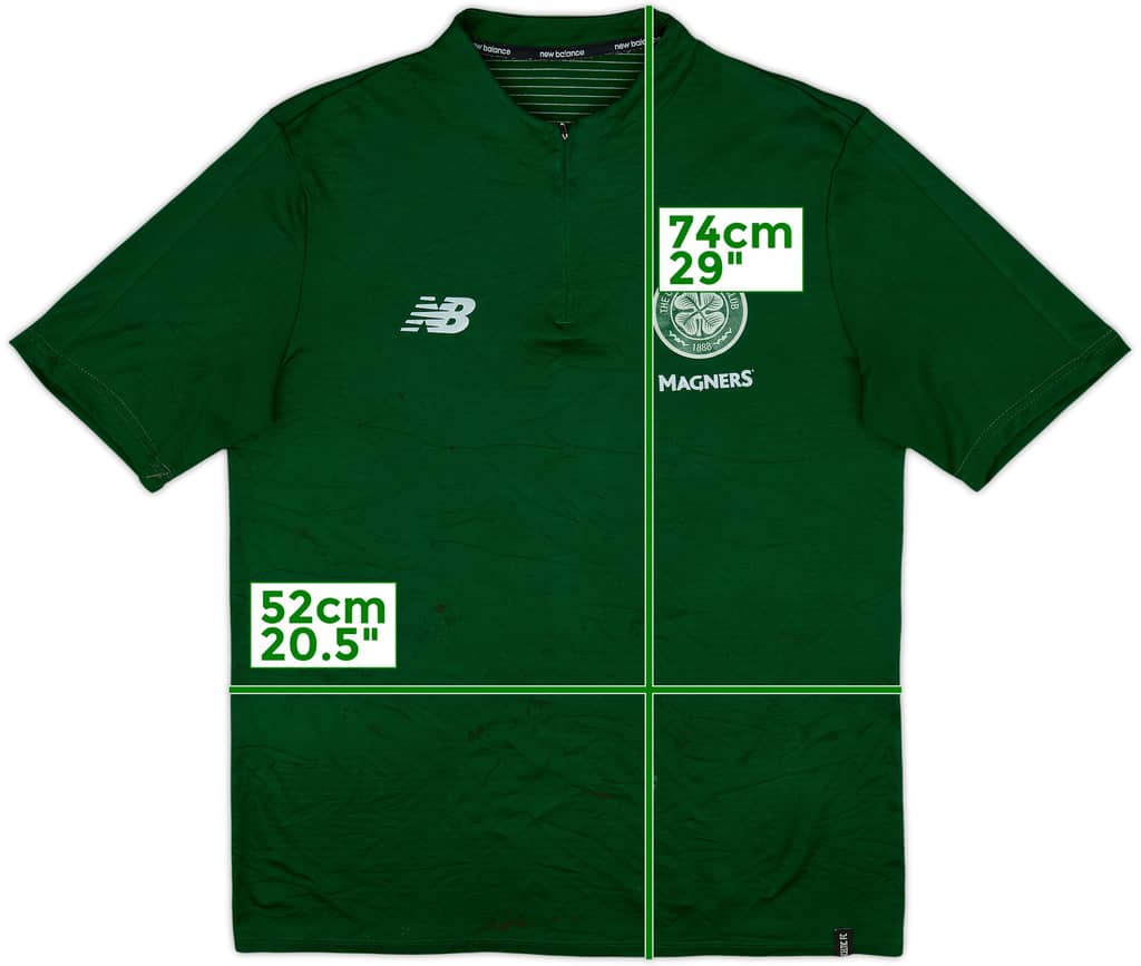 2017-18 Celtic New Balance 1/4 Zip Polo Shirt - 4/10 - (L)