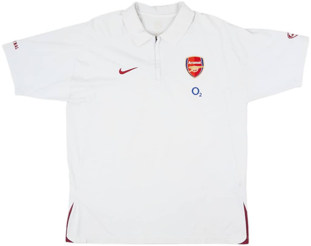 2005-06 Arsenal Nike 1/4 Zip Polo Shirt - 5/10 - (XL)